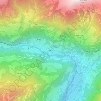 Gomion topographic map, elevation, terrain