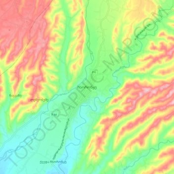 Chkhorotsku topographic map, elevation, terrain