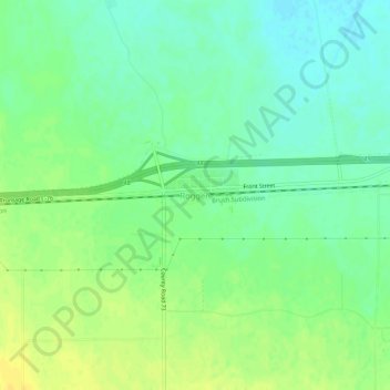 Roggen topographic map, elevation, terrain