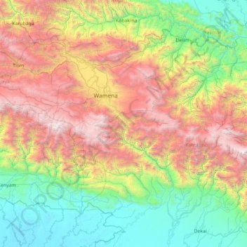 Distrik Tangma topographic map, elevation, terrain
