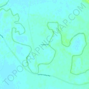 Fairholme topographic map, elevation, terrain