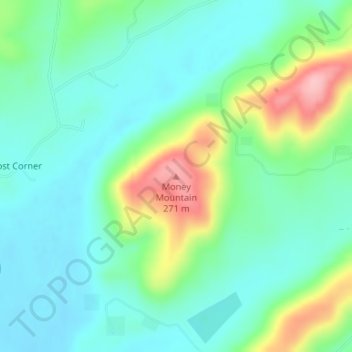 Money Mountain topographic map, elevation, terrain