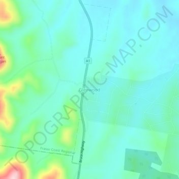 Glenwood topographic map, elevation, terrain
