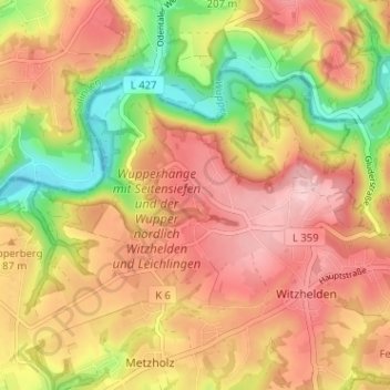 Orth topographic map, elevation, terrain
