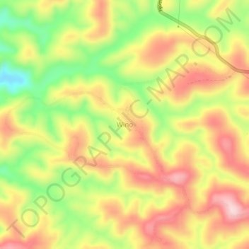 Wino topographic map, elevation, terrain