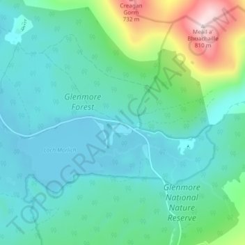 Glenmore topographic map, elevation, terrain