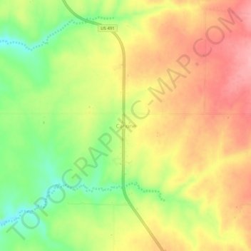 Cahone topographic map, elevation, terrain