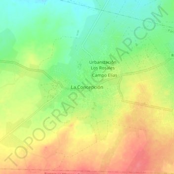 La Concepción topographic map, elevation, terrain