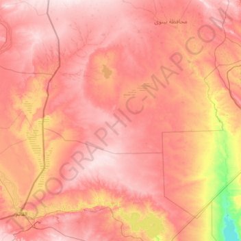 Al Jazira topographic map, elevation, terrain