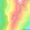 A B Mountain topographic map, elevation, terrain
