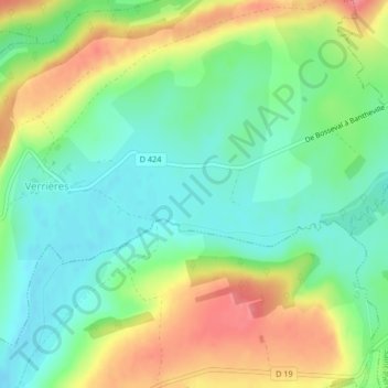 Le Ouy topographic map, elevation, terrain