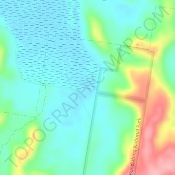 Bundjalung topographic map, elevation, terrain