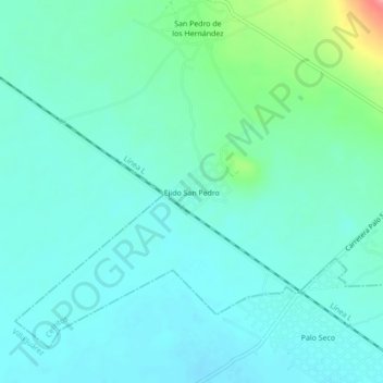 Ejido San Pedro topographic map, elevation, terrain