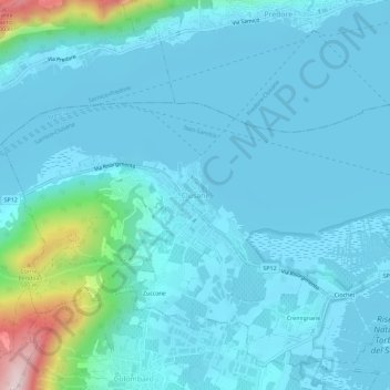 Clusane topographic map, elevation, terrain