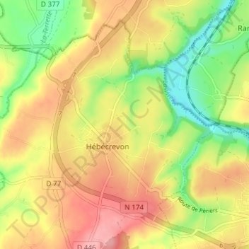 La Cauvinière topographic map, elevation, terrain