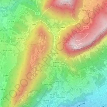 La Chapelle topographic map, elevation, terrain