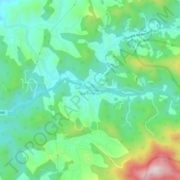 Santo Antônio do Pinhal topographic map, elevation, terrain