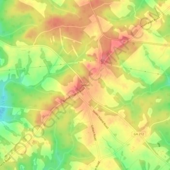 Bethel topographic map, elevation, terrain