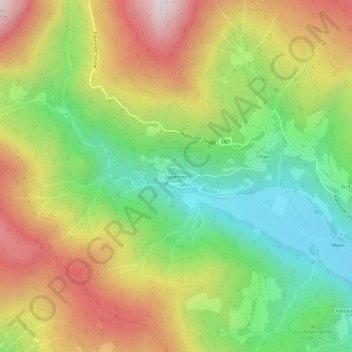 Jauernig topographic map, elevation, terrain