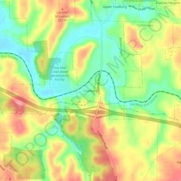 Coalburg topographic map, elevation, terrain