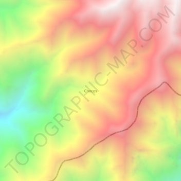 Chocos topographic map, elevation, terrain