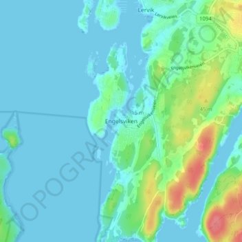 Engelsviken topographic map, elevation, terrain