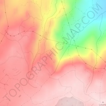 Serra de Leomil topographic map, elevation, terrain