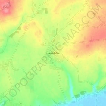 Harridslev topographic map, elevation, terrain