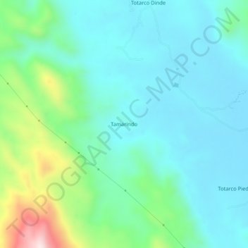 Tamarindo topographic map, elevation, terrain