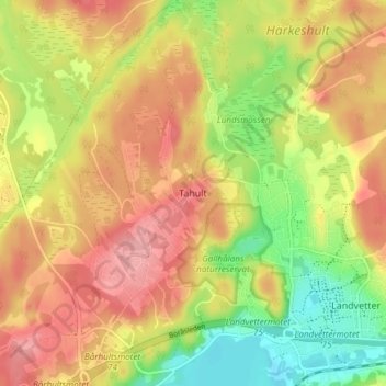 Tahult topographic map, elevation, terrain