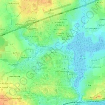 La Planche topographic map, elevation, terrain