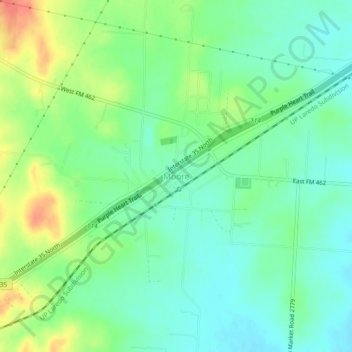 Moore topographic map, elevation, terrain
