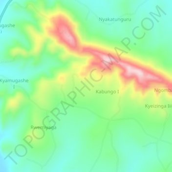 Kabungo topographic map, elevation, terrain