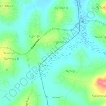 Bukerere topographic map, elevation, terrain