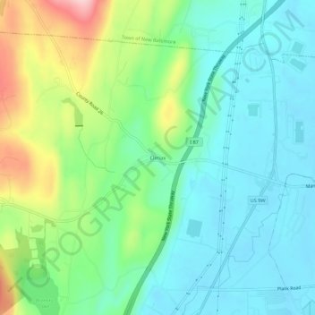 Climax topographic map, elevation, terrain
