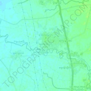 Chan Aye Thar Zan topographic map, elevation, terrain