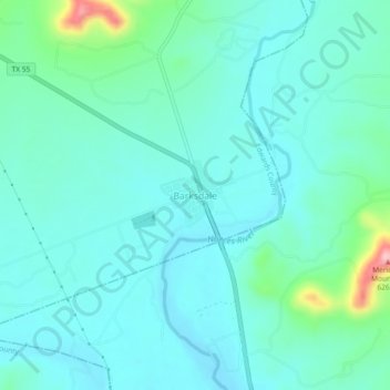Barksdale topographic map, elevation, terrain
