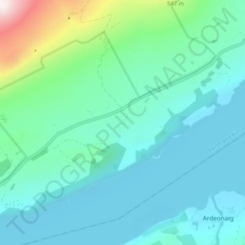 Tombreck topographic map, elevation, terrain