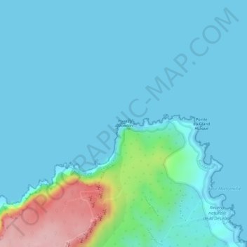 Pointe à Mombin topographic map, elevation, terrain