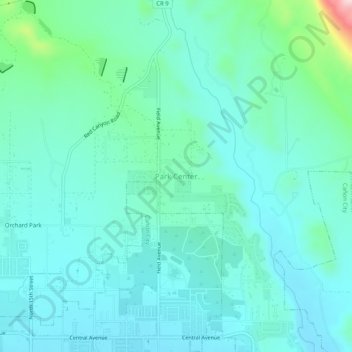 Park Center topographic map, elevation, terrain