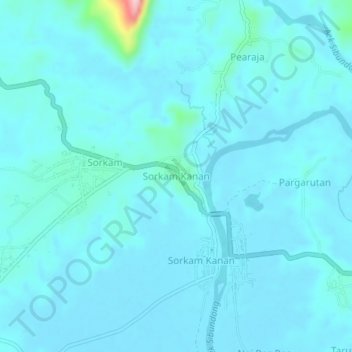 Sorkam Kanan topographic map, elevation, terrain