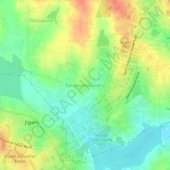 Bandenallasandra topographic map, elevation, terrain