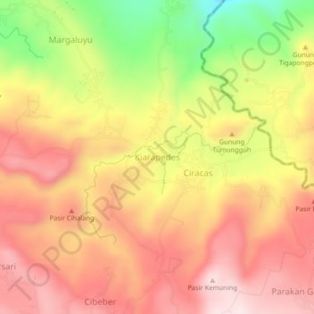 Kiarapedes topographic map, elevation, terrain