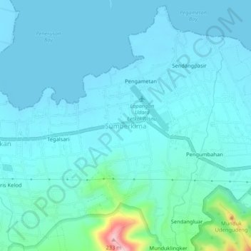 Sumberkima topographic map, elevation, terrain