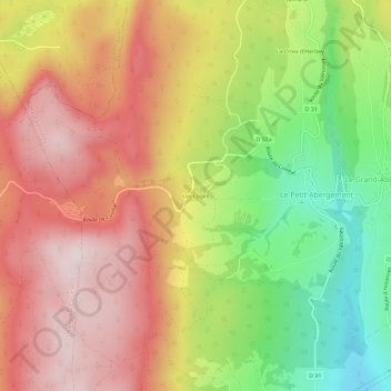 Les Loges topographic map, elevation, terrain