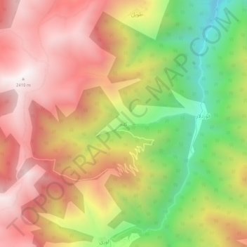 کلم topographic map, elevation, terrain