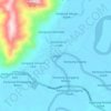 Lundu topographic map, elevation, terrain