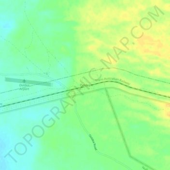 Ooldea topographic map, elevation, terrain