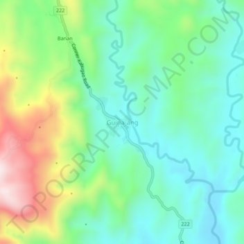 Guina-ang topographic map, elevation, terrain