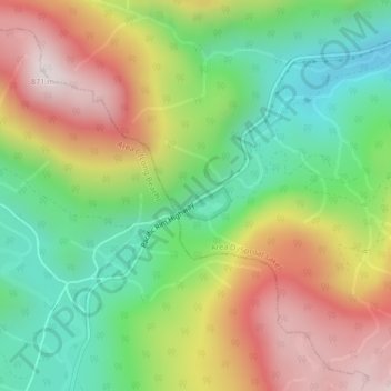 Sutton Pass topographic map, elevation, terrain